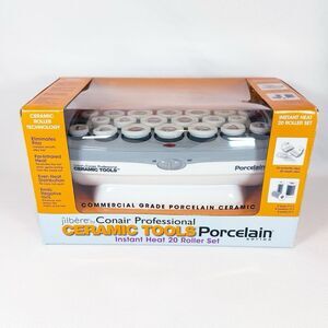 Jilbere By Conair Professional Ceramic Tools Porcelain Hot Roller Set 12PC Waves
